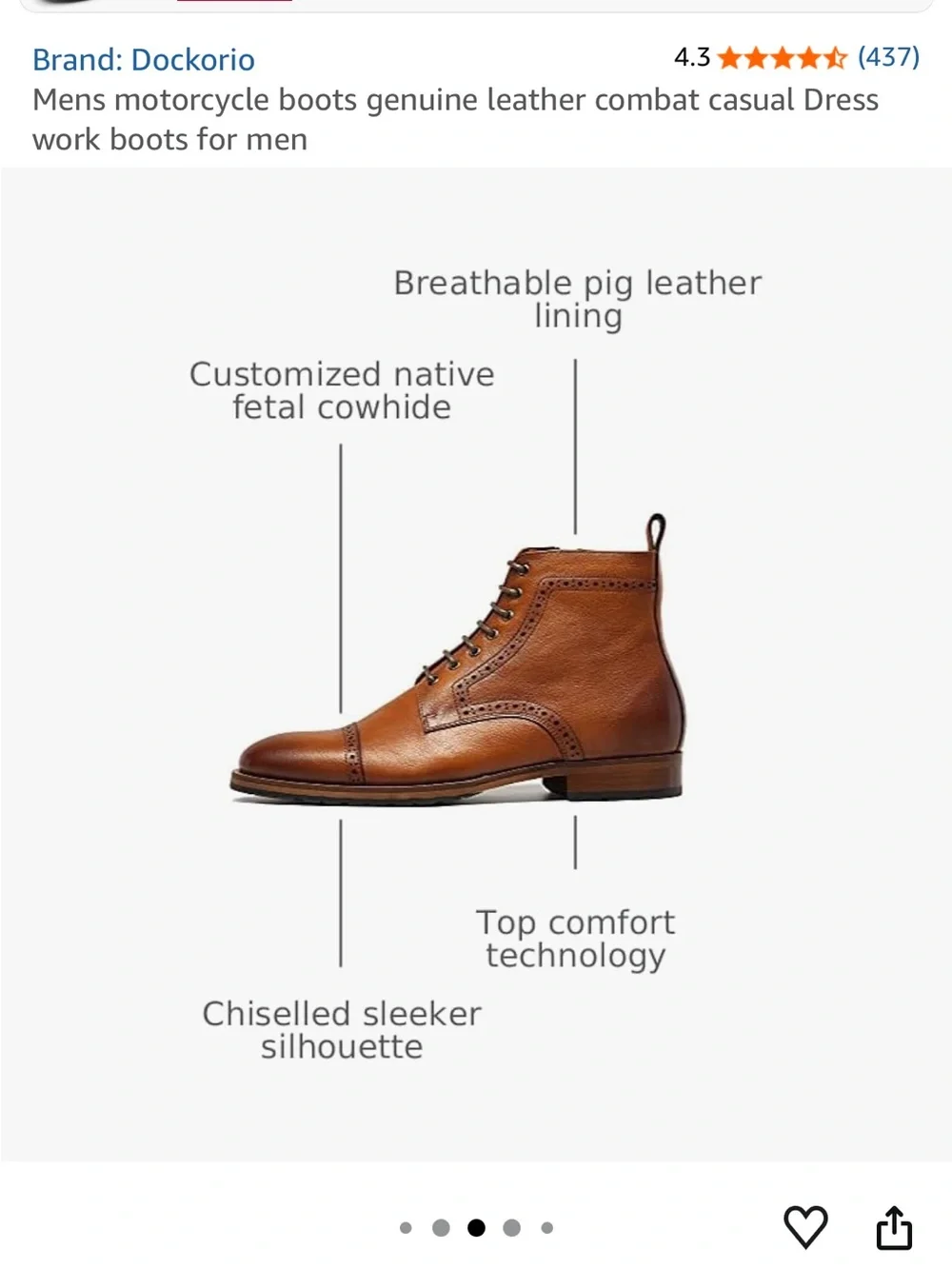 Men's Brown Leather Brogue Chukka Boot - Classic Lace-Up